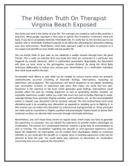 The Hidden Truth On Therapist Virginia Beach Exposed.doc