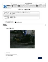 Close Out Report - SMMT - Filter Pump #2.docx