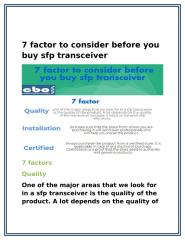 7 factor to consider before you buy sfp transceiver.docx