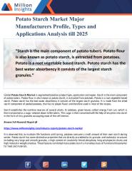 Potato Starch Market Major Manufacturers Profile, Types and Applications Analysis till 2025.pdf